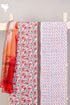 Cambric Cotton Dress Material With Kota Doria Dupatta in Floral Block Print