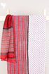 Cambric Cotton Dress Material With Kota Doria Dupatta In Graphic Block Print
