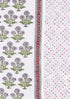 Cambric Cotton Dress Material With Kota Doria Dupatta in Floral Block Print