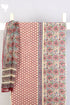 Terry Voile Dress Material With Kota Doria Dupatta In Floral Block Print