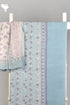 Chanderi Silk Dress Material With Dupatta In Floral Block Print