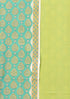 Chanderi Silk Dress Material With Chanderi Silk Dupatta In Gold Block Print