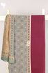 Chanderi Silk Dress Material With Dupatta In Floral Block Print