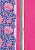 Chanderi Silk Dress Material With Dupatta In Floral Block Print