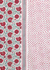 Chanderi Silk Dress Material Set in Red Floral Hand Block Print