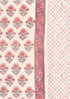 Chanderi Silk Dress Material With Dupatta In Pale Peach Floral Block Print