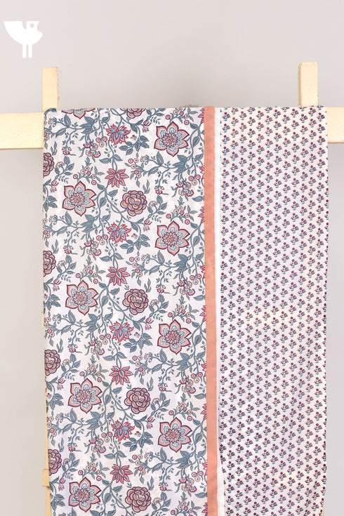 Cambric Cotton Dress Material in Floral Print