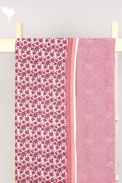 Cambric Cotton Dress Material in Floral Print