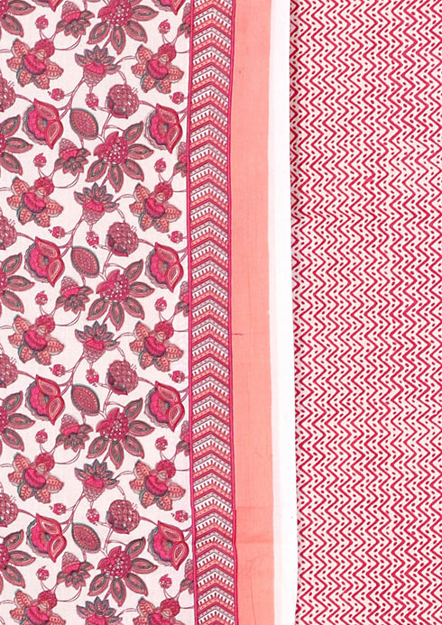 Cambric Cotton Dress Material in Floral Print