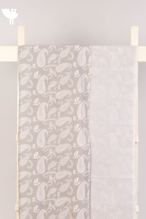 Cambric Cotton Dress Material in Floral Print