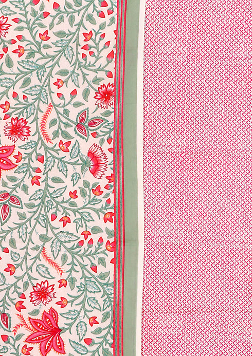 Cambric Cotton Dress Material in Floral Print