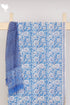 Bizzy Lizzy Fabric With Chiffon Dupattain Floral Block Print