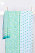 Cambric Cotton Dress Material With Chiffon Dupatta in Floral Block Print