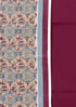 Chanderi Silk Dress Material With Dupatta In Floral Block Print