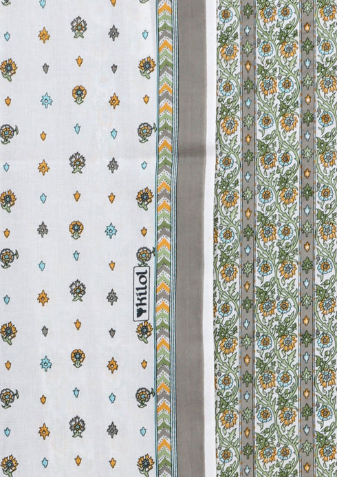 Cambric Cotton Two Piece Dress Material in Graphic Print