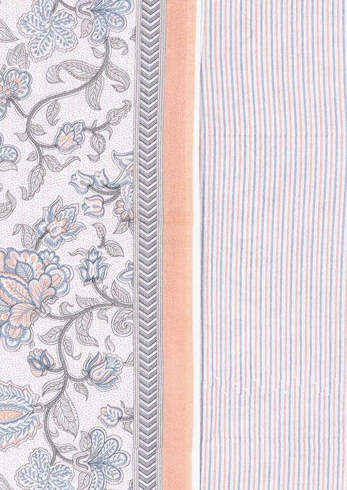 Cambric Cotton Two Piece Dress Material in Floral Print