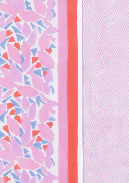 Cambric Cotton Dress Material With Kota Dupatta in Block Print