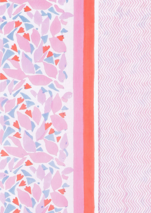 Cambric Cotton Dress Material With Kota Dupatta in Block Print