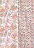 Cambric Cotton Two Piece Dress Material in FloralBlock Print