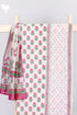 Chanderi Silk Dress Material With Dupatta In Floral Block Print