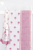 Chanderi Silk Dress Material With Dupatta In Floral Block Print