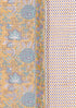 Chanderi Silk Dress Material With Dupatta In Floral Block Print