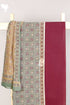 Chanderi Silk Dress Material With Dupatta In Floral Block Print