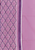 Chanderi Silk Dress Material With Dupatta In Floral Block Print
