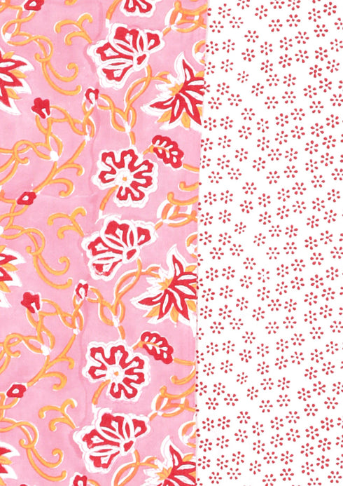 Bizzy Lizzy Dress Material With Chiffon Dupatta In Floral Block Print