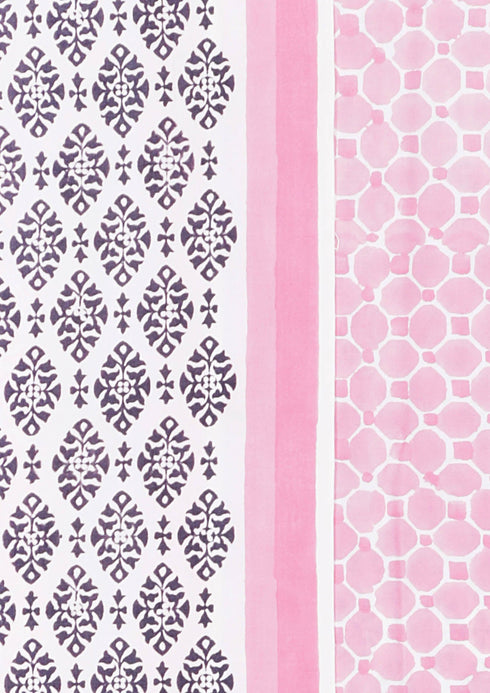 Bizzy Lizzy Dress Material With Chiffon Dupatta in Block Print