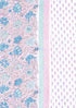 Cambric Cotton Dress Material With Chiffon Dupatta in Floral Block Print