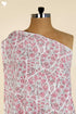 Cambric Cotton In Rose Pink Floral Block Print