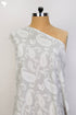 Cambric Cotton In Cloud Grey Paisley Print