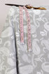 Cambric Cotton In Cloud Grey Paisley Print
