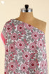 Cambric Cotton In Stone Grey And Scarlet Red Floral Print