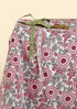 Cambric Cotton In Stone Grey And Scarlet Red Floral Print