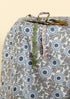 Cambric Cotton In Stone Grey And Steel Blue Floral Print