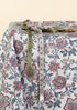 Cambric Cotton In Pale PeachAnd Crimson Floral Print