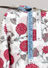Cotton Cambric Yardage in a Magenta Floral Hand Screen Print