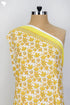 Cambric Cotton In Golden Yellow Floral Print