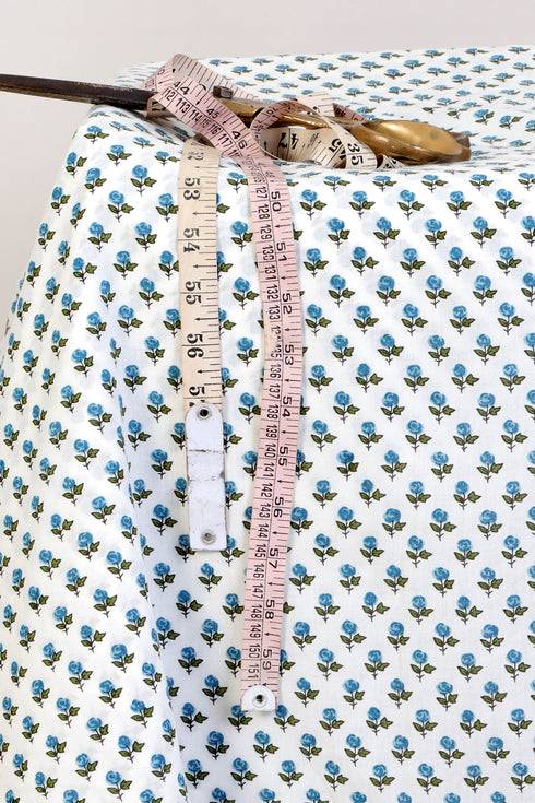 Cambric Cotton In Floral Block Print