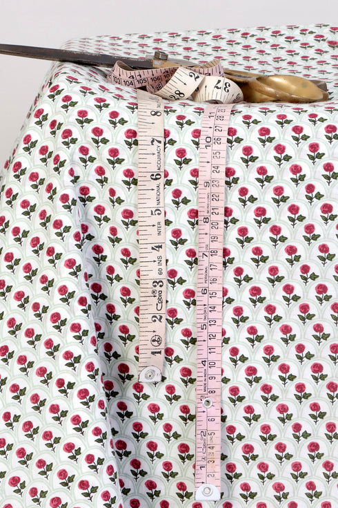 Cambric Cotton In Floral Block Print