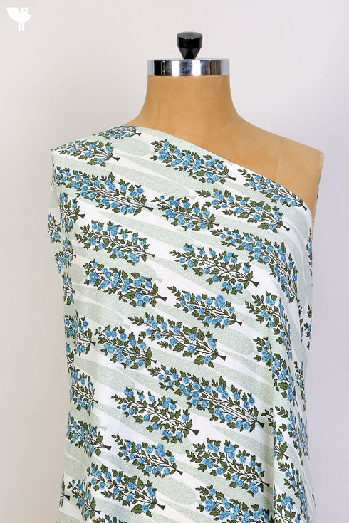Cambric Cotton Fabric In Floral Print