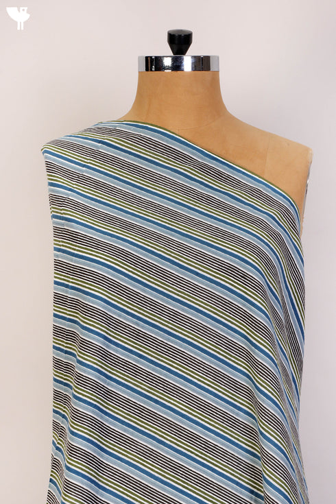 Cambric Cotton In Striped Print