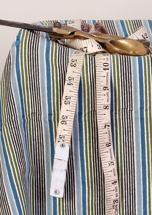 Cambric Cotton In Striped Print