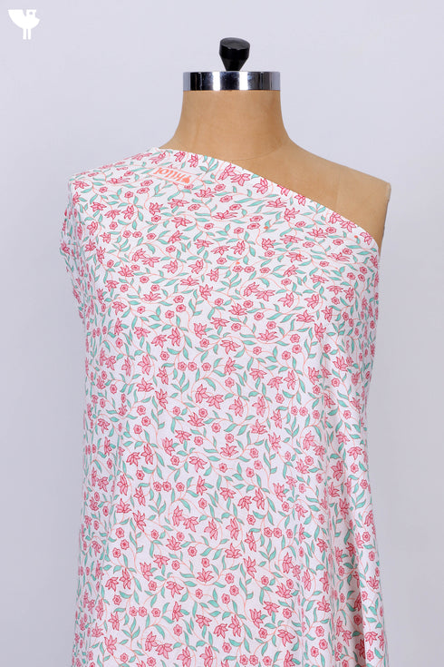 Cambric Cotton In Delicate Floral Print