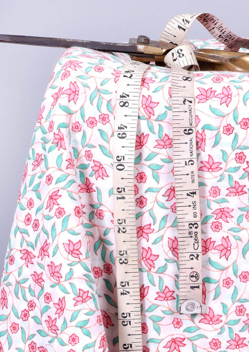 Cambric Cotton In Delicate Floral Print