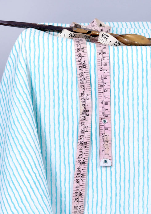 Cambric Cotton In Fine Striped Print