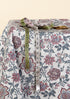 Mulmul Cotton In Pale PeachAnd Crimson Floral Print