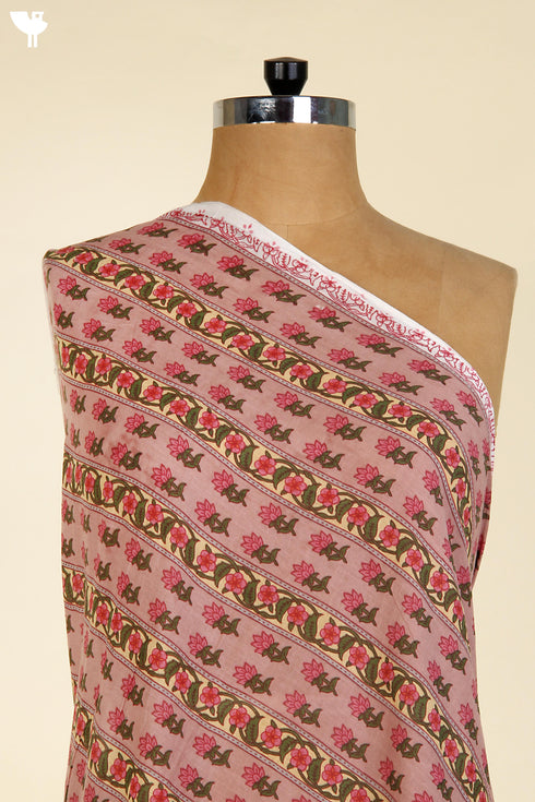 Mulmul Cotton In Floral Block Print